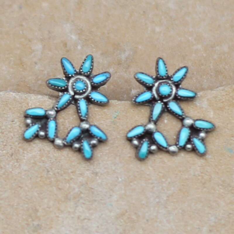 Vintage needle-point earrings