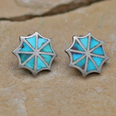 Vintage inlay clip earrings