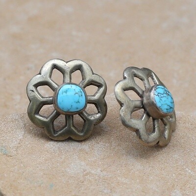 Vintage sand cast earrings