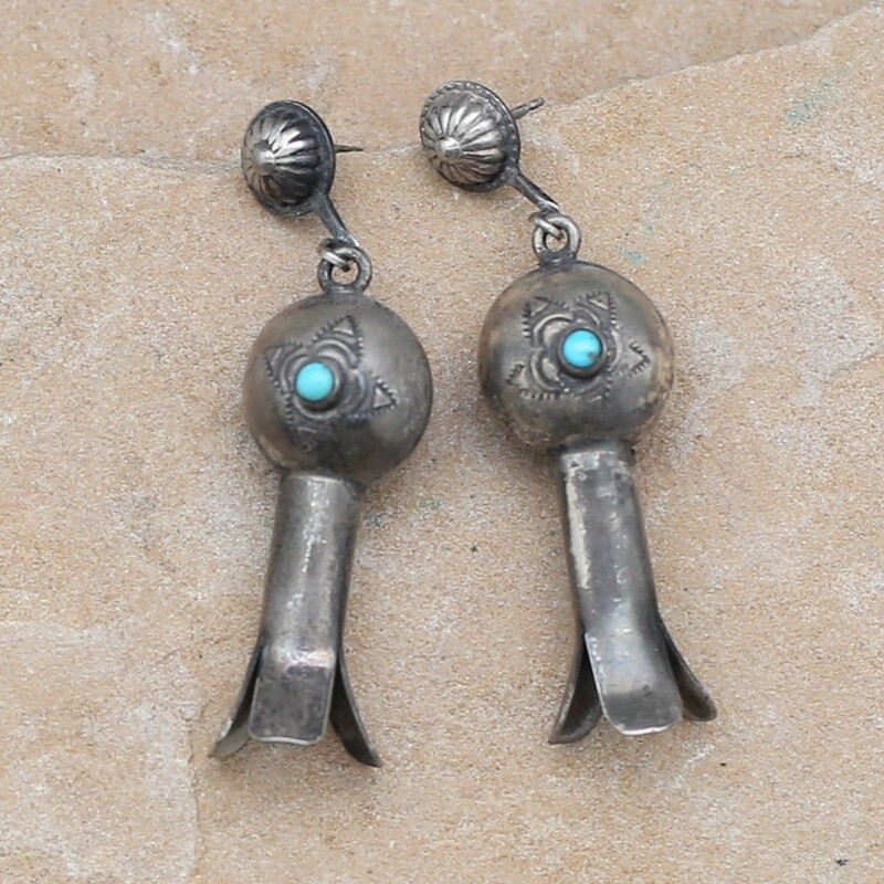 Vintage squash blossom earrings