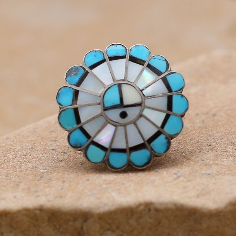 1970&#39;s Zuni Sun Face ring