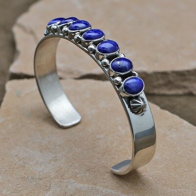7-Stone lapis bracelet