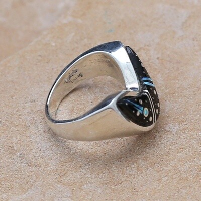 Wide "V" shaped ring-Night Sky