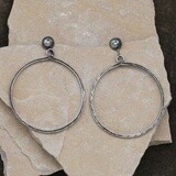 1970&#39;s Navajo hoop earrings-Vintage