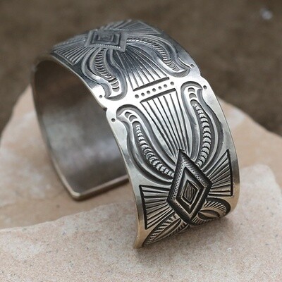 Sterling silver bracelet by artist Calvin Martiniez