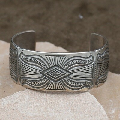 Sterling silver bracelet by artist Calvin Martiniez