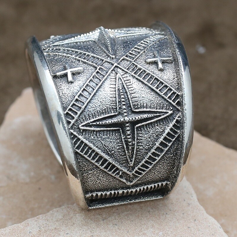 Tufa Cast bracelet by Navajo artist Harrison Jim