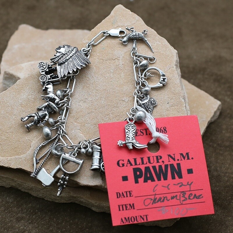 Pawn Jewelry silver charm bracelet