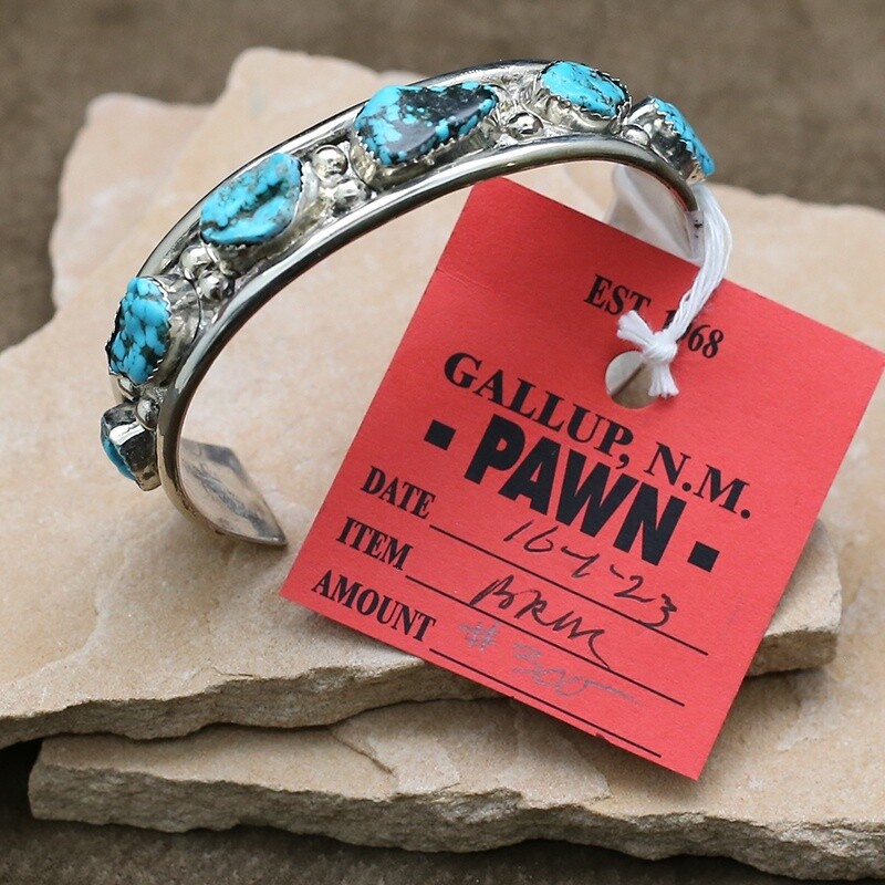 Pawn Jewelry-7-stone Navajo bracelet