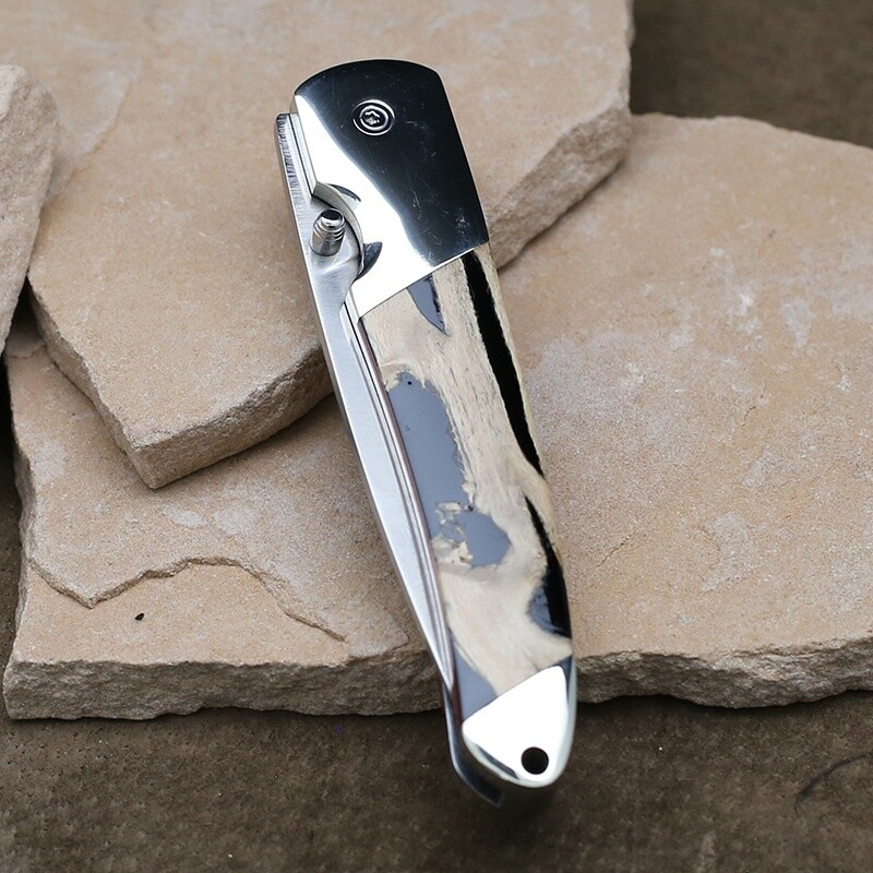 Cholla &amp; black resin folding knife