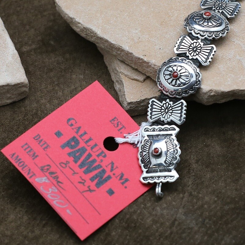 Pawn Jewelry- Navajo concho style link bracelet