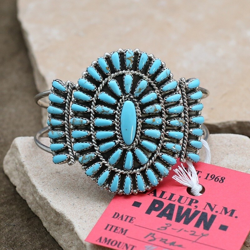 Pawn Jewelry-Zuni cluster petit point bracelet