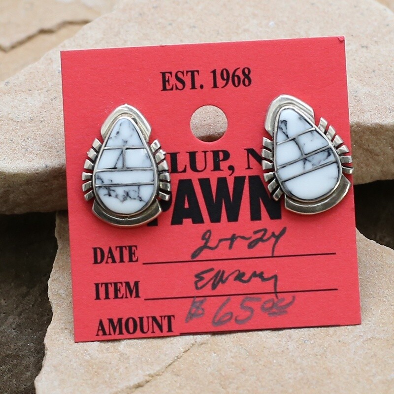 Pawn Jewelry- Navajo earrings w/ Wild Horse turquoise