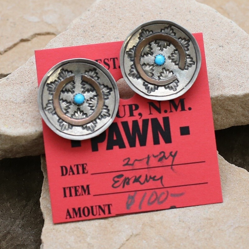 Pawn Jewelry- Navajo wedding basket earrings
