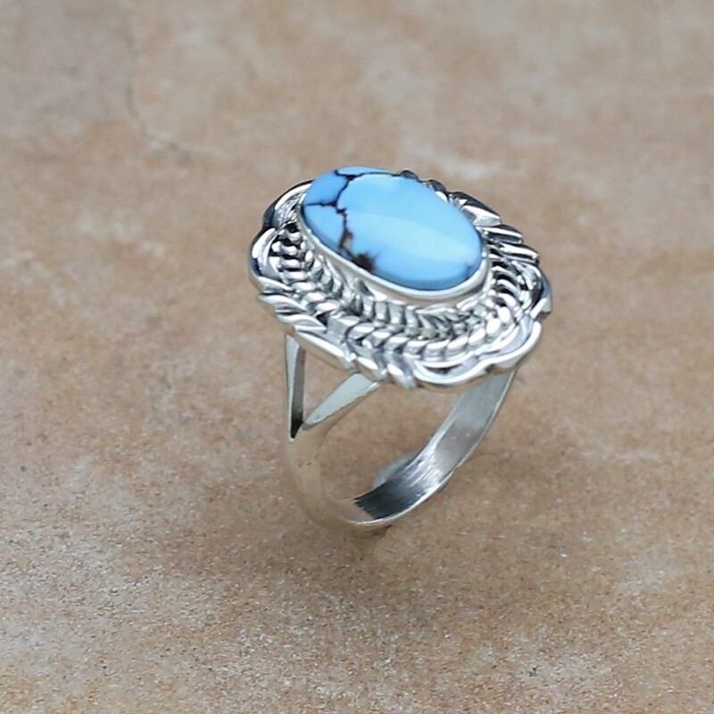 Small Navajo ring w/Golden Hills turquosie