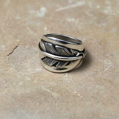 Navajo Sterling Silver Feather Ring
