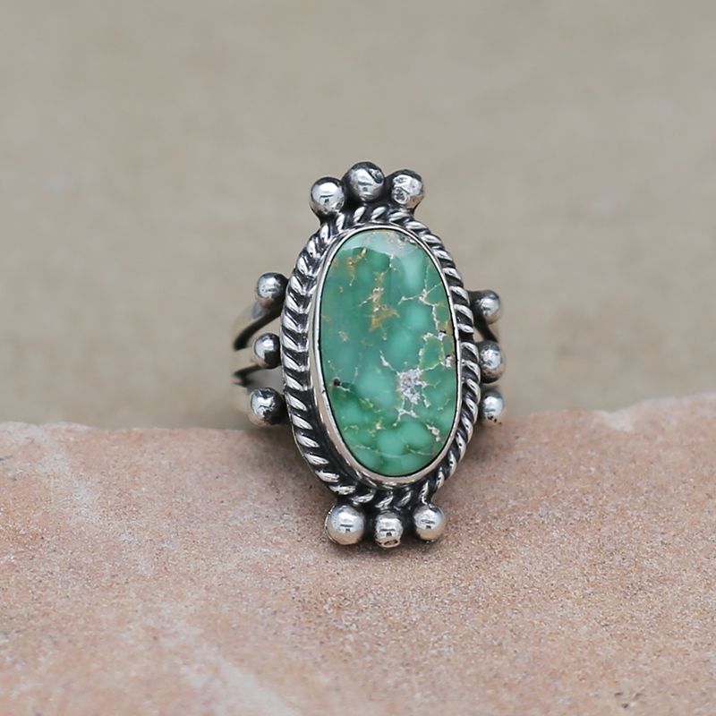 Oval Sonoran gold turquoise ring