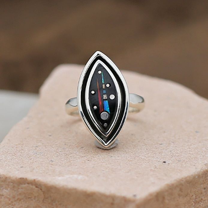Shooting star Night Sky ring, Ring Size: TSF149
