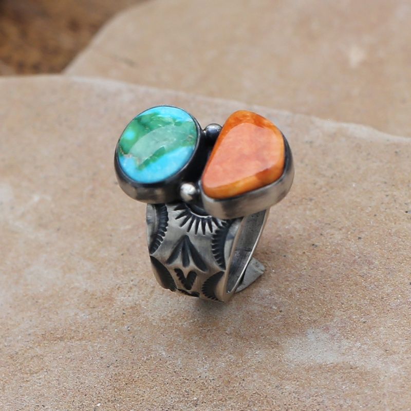2-stone adjustable ring, Ring Size: bil850