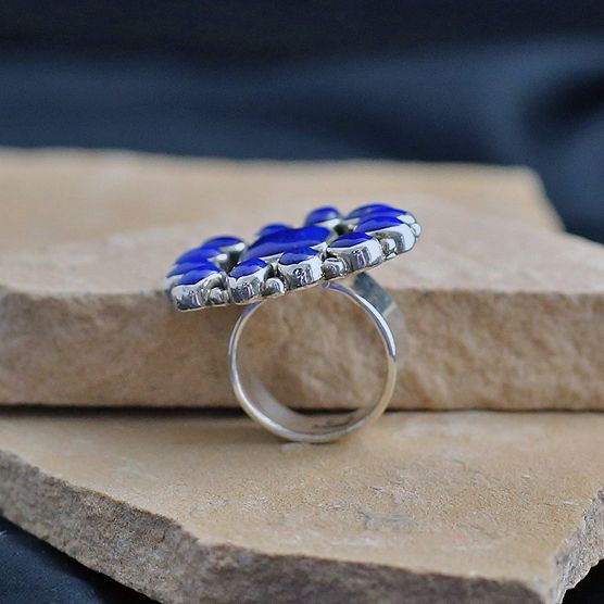 Lapis Cluster Ring