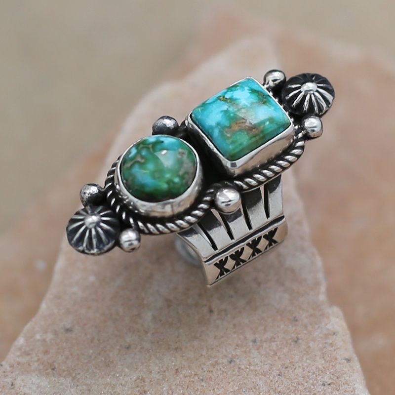 Wide shank 2-stone ring, Ring Size: BC1434