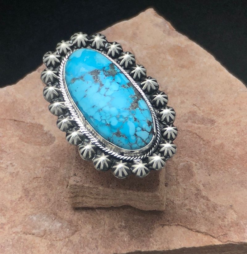 Large turquoise ring, Ring Size: SWS117