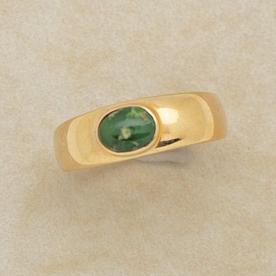 14kt gold ring with Sonoran Gold turquoise