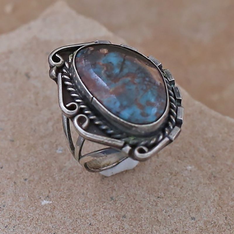 1970&#39;s Bisbee turquoise ring-Navajo