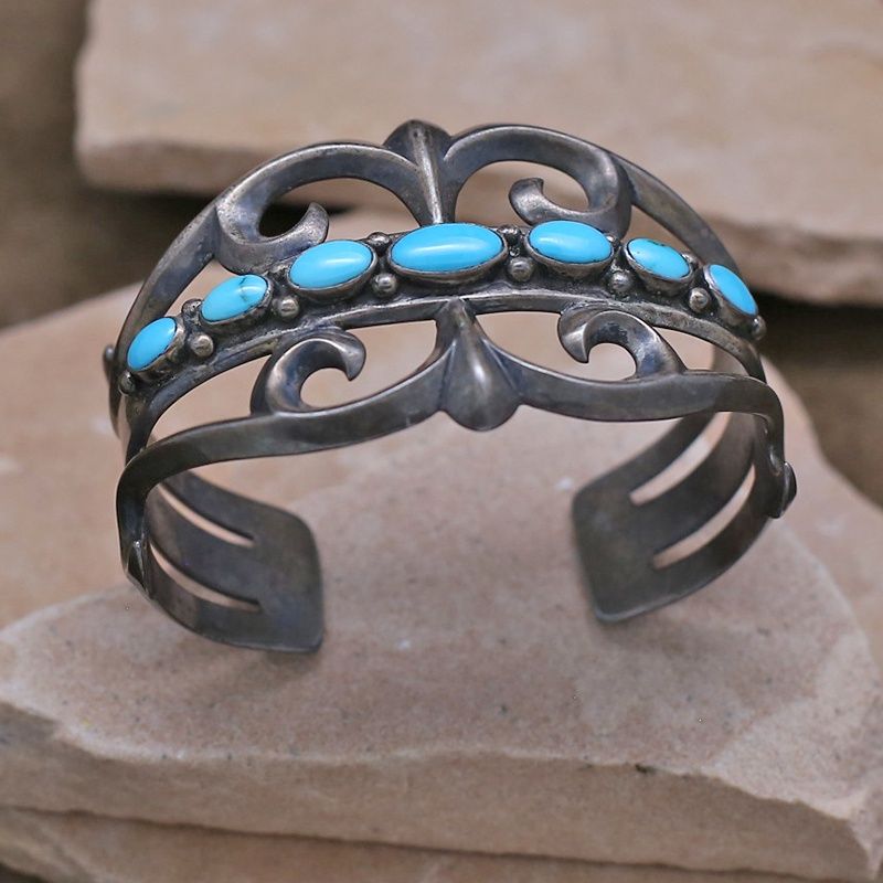 1970 s Navajo sandcast bracelet