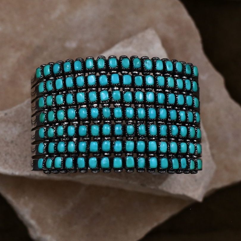 1970&#39;s Zuni 7 row bracelet