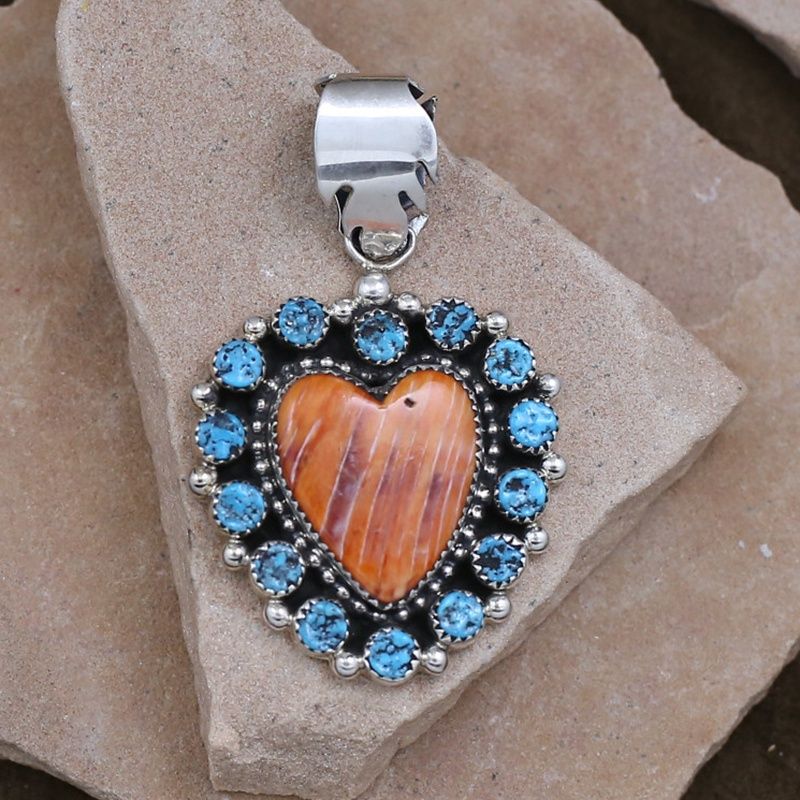 Pawn Jewelry-Navajo heart pendant