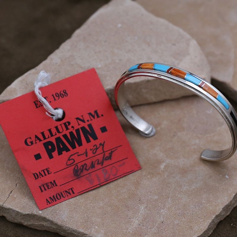 Pawn Jewelry-Zuni inlay cuff bracelet