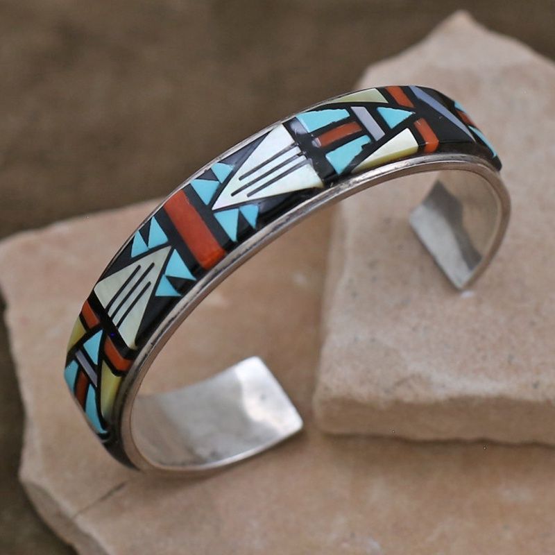 Donald &amp; Viola Eriacho  1980&#39;s inlay bracelet