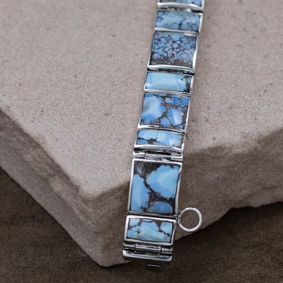 19 link Golden Hills turquoise bracelet