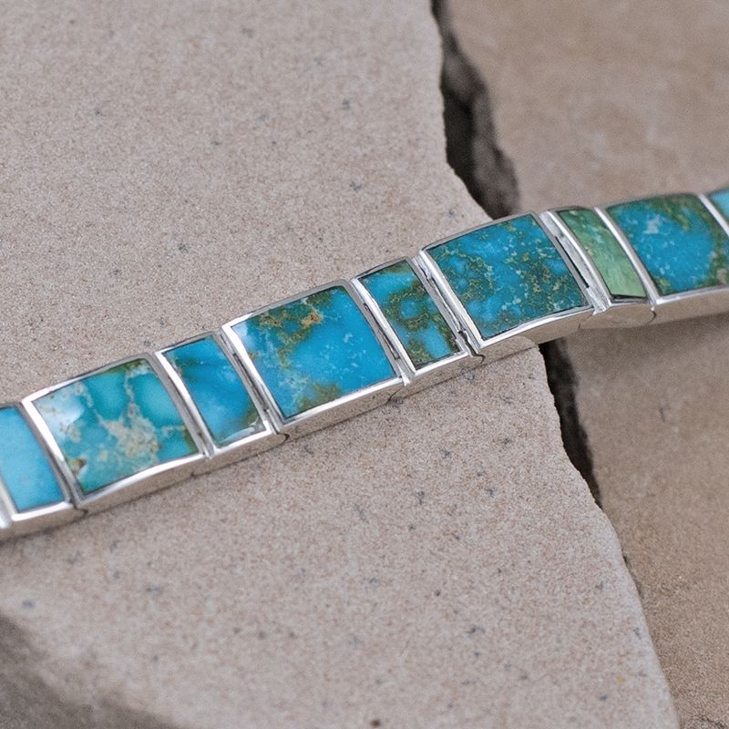 21 link bracelet w/ Sonoran Gold turquoise