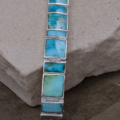 21 link bracelet w/ Sonoran Gold turquoise