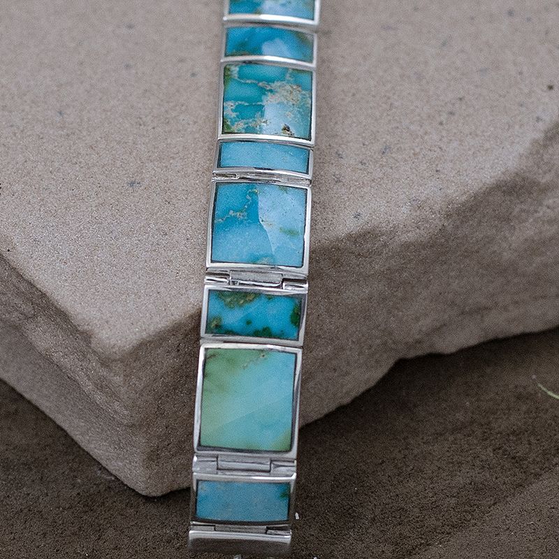 22 link bracelet w/ Sonoran Gold turquoise