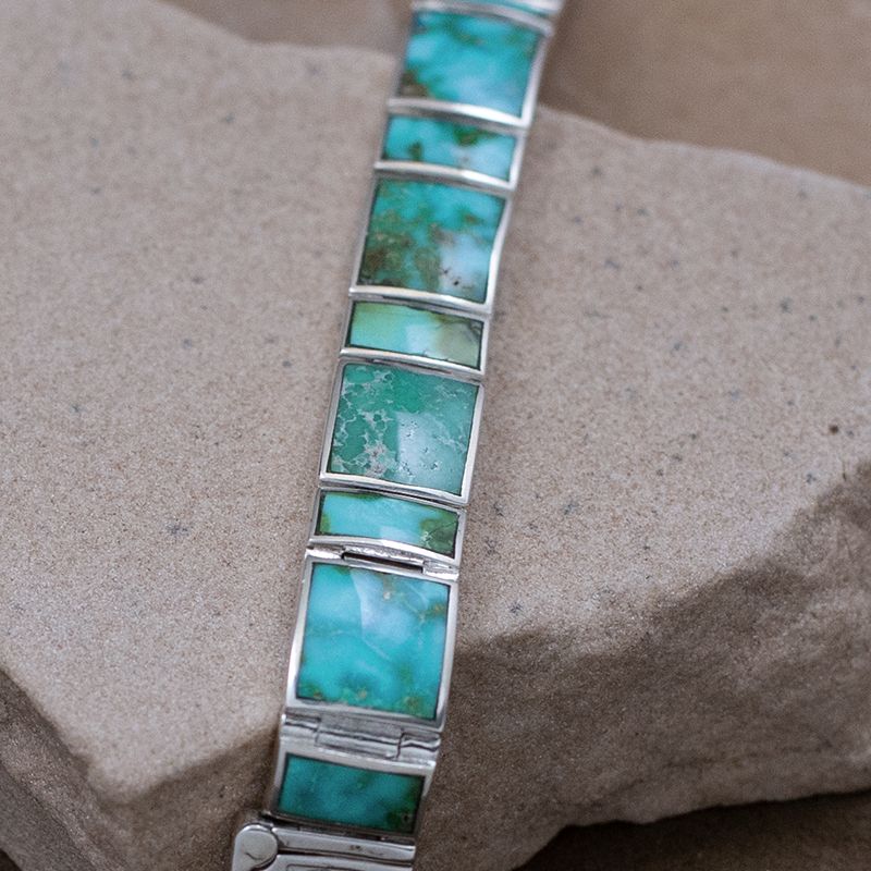 19 link bracelet w/ Sonoran Gold turquoise