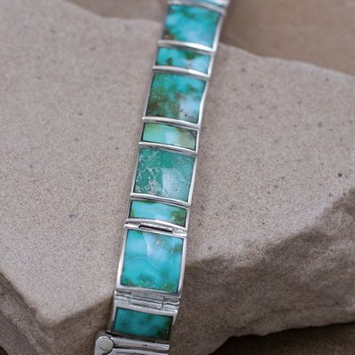 19 link bracelet w/ Sonoran Gold turquoise
