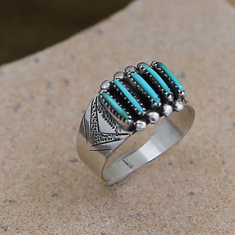 1970&#39;s Zuni needle point ring