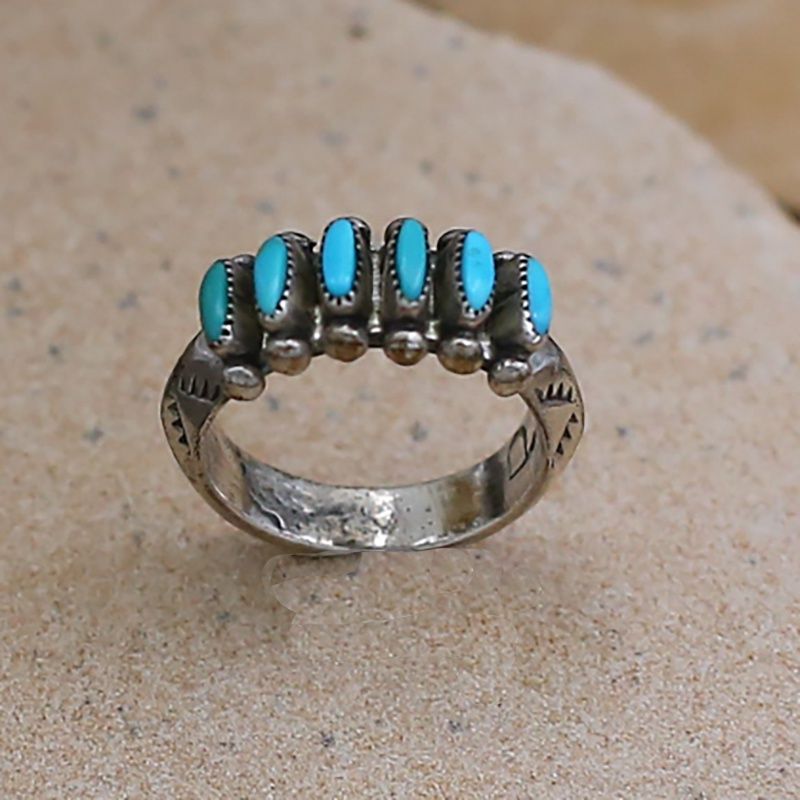 Zuni needle point ring- 1970&#39;s