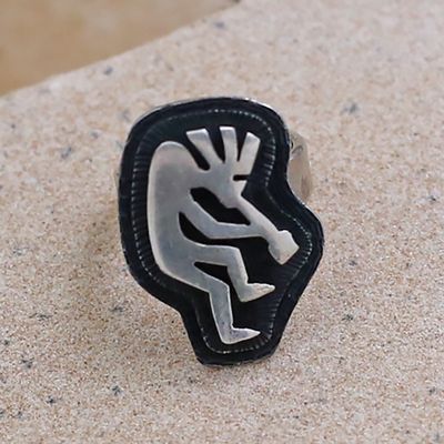 Hopi ring w/ kokopelli image