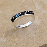 Thin Night Sky inlay ring