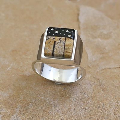 Medium square Adobe Pueblo ring