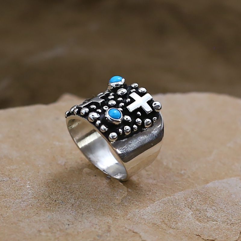 Rectangle "Rain Drop" design ring