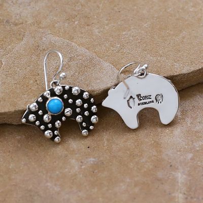 Bear Fetish dangle earrings- Rain Drop design