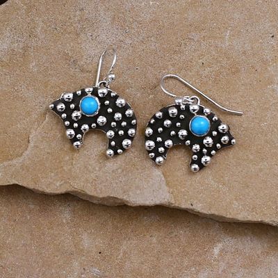 Bear Fetish dangle earrings- Rain Drop design