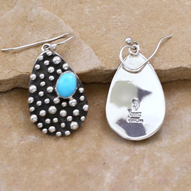 large oblong dangle earrings- Rain Drop design
