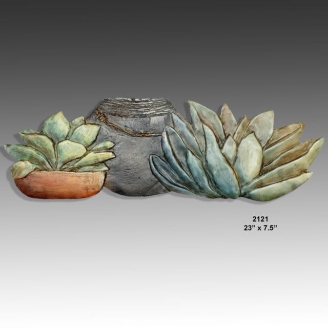CB2121- horizontal agave &amp; vase