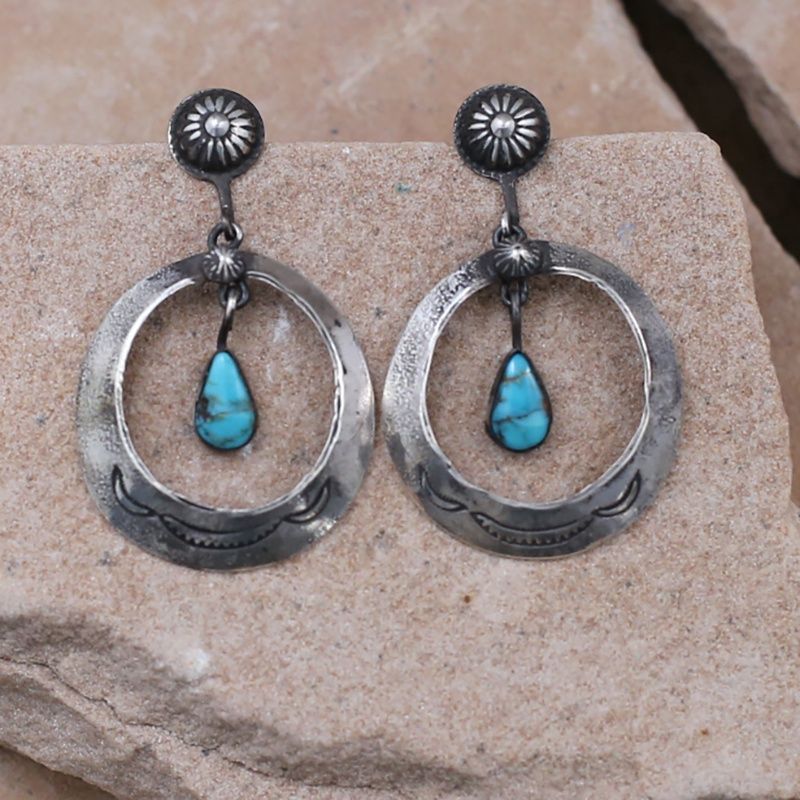 Vintage Navajo earrings-1970&#39;s